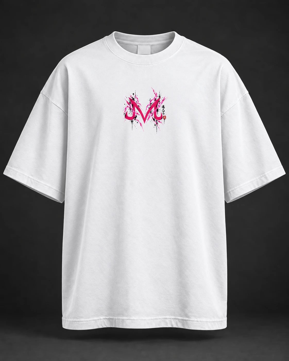 NakamaShoppu Majin Buu oversized white t-shirt front print
